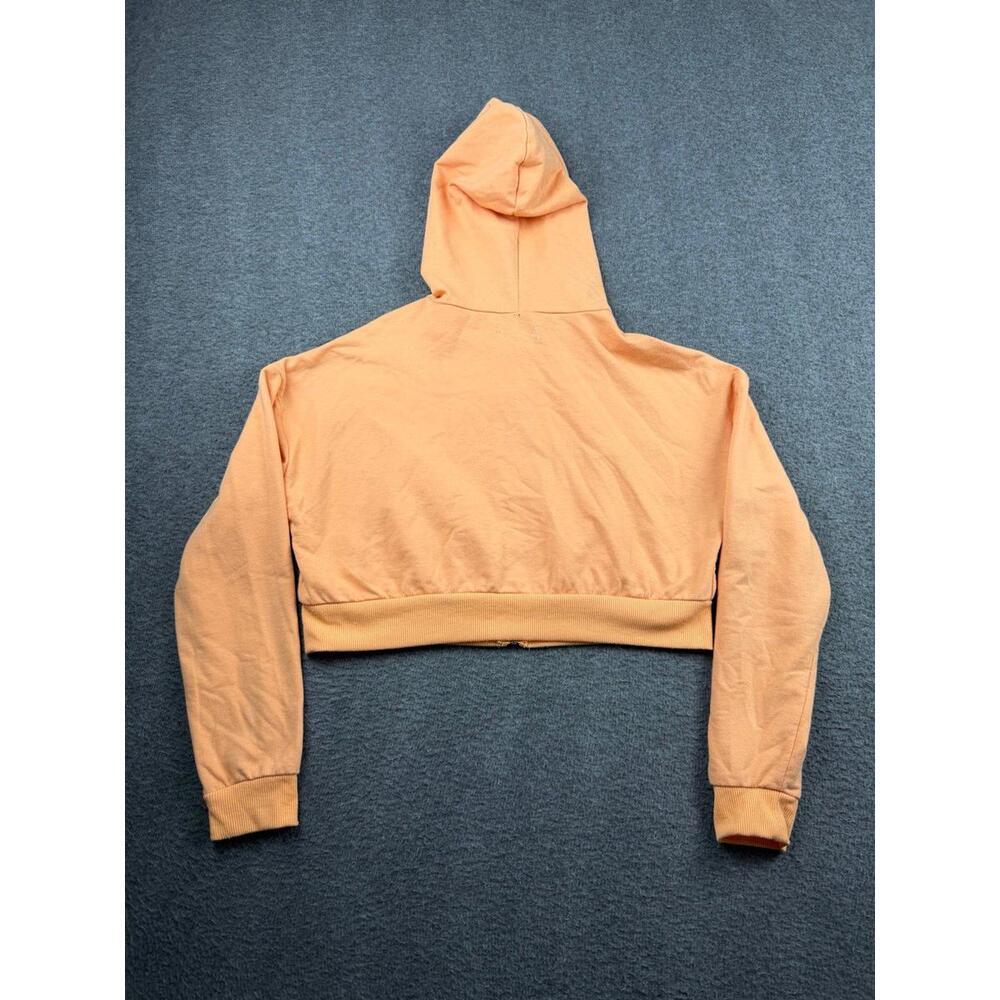 Refuge Athletic Women's Size Medium Jacket Orange Slush Cropped Full Zip Hoodie - Picture 2 of 6